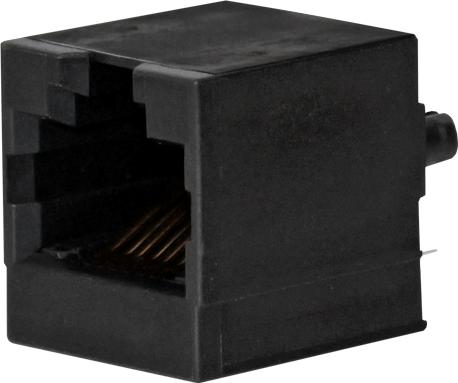 Bel Fuse-SS-90000-014 Steckverbinder, Telefon und Telekommunikation Conn RJ-45 F 8 POS 1.27mm Solder ST Thru-Hole 8 Terminal 1 Port Tray