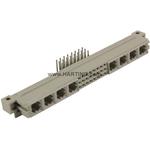 HARTING-09732246801 Steckverbinder, Mutterplatine DIN 41612, Female Connector, Right Angle, Solder