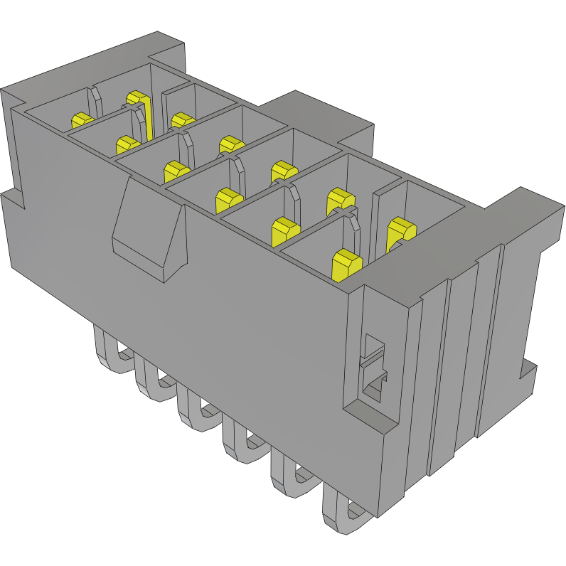 Samtec-IPL1-106-01-F-D-RE1-K Connector Headers and PCB Receptacles Conn Wire to Board HDR 12 POS 2.54mm Solder RA Side Entry Thru-Hole Mini Mate® Tube