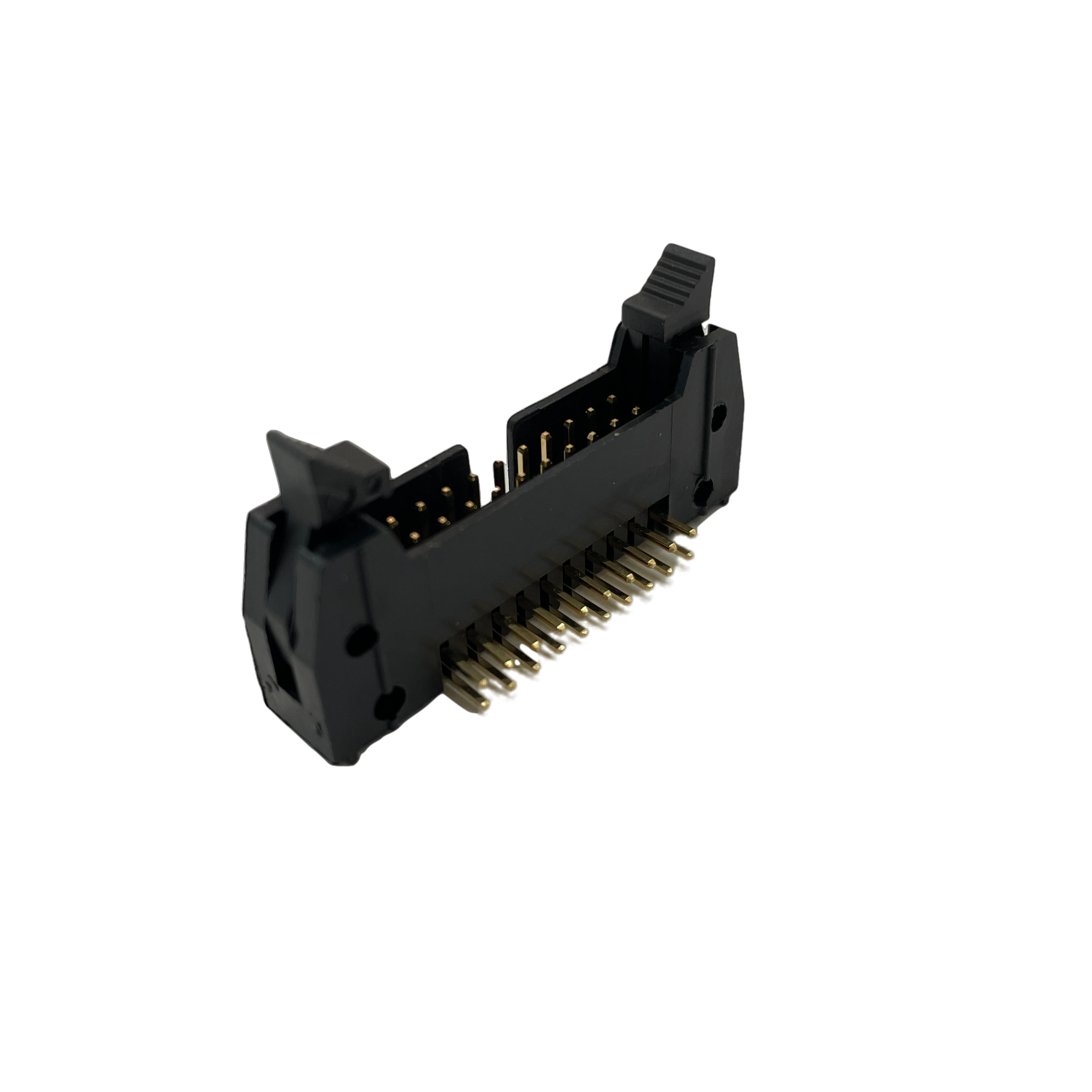 ADAM TECH-MHR-34-HUAS Steckverbinderleisten und Leiterplattenbuchsen Conn Ejector Header HDR 34 POS 2.54mm Solder RA Side Entry Thru-Hole