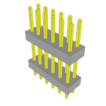 Conn Board Stacker HDR 12 POS 2mm Solder ST Top Entry Thru-Hole Bulk