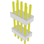 Conn Board Stacker HDR 8 POS 2.54mm Solder ST Thru-Hole Bulk