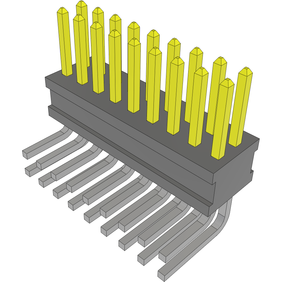 Samtec-FTSH-109-04-L-D-RA Piastre connettori e prese PCB Conn Unshrouded Header HDR 18 POS 1.27mm Solder RA Side Entry Thru-Hole Tube