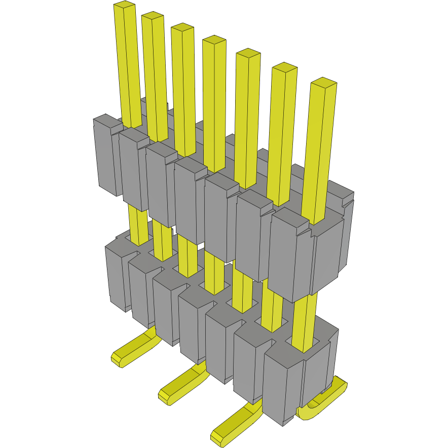 Samtec-HDWM-07-55-S-S-350-SM Piastre connettori e prese PCB Conn Board Stacker HDR 7 POS 1.27mm Solder ST SMD Tube