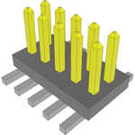 Conn Unshrouded Header HDR 10 POS 1.27mm Solder ST Top Entry SMD Tube