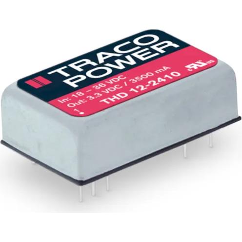 Traco Power-THD 12-2412 DC to DC Converter and Switching Regulator Module Module DC-DC 24VIN 1-OUT 12V 1A 12W 8-Pin DIP Module