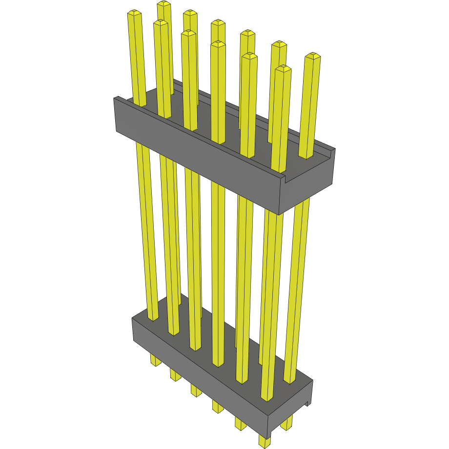 Samtec-DW-06-13-G-D-880 Cabezales del conector y receptáculos PCB Conn Board Stacker HDR 12 POS 2.54mm Solder ST Top Entry Thru-Hole Bulk