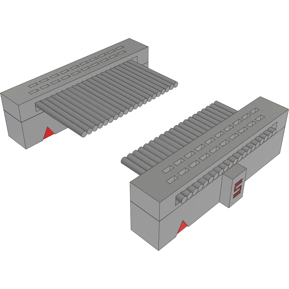 Samtec-FFSD-10-D-16.93-01-N Flachband Kabelbaugruppen Cable Assembly 0.43m 30AWG 0.64mm 20 to 20 POS IDC Connector to IDC Connector F-F TIGER EYE™ Bulk