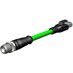 Micro-Change (M12) to Standard RJ-45 CAT6A Double-Ended Cordset