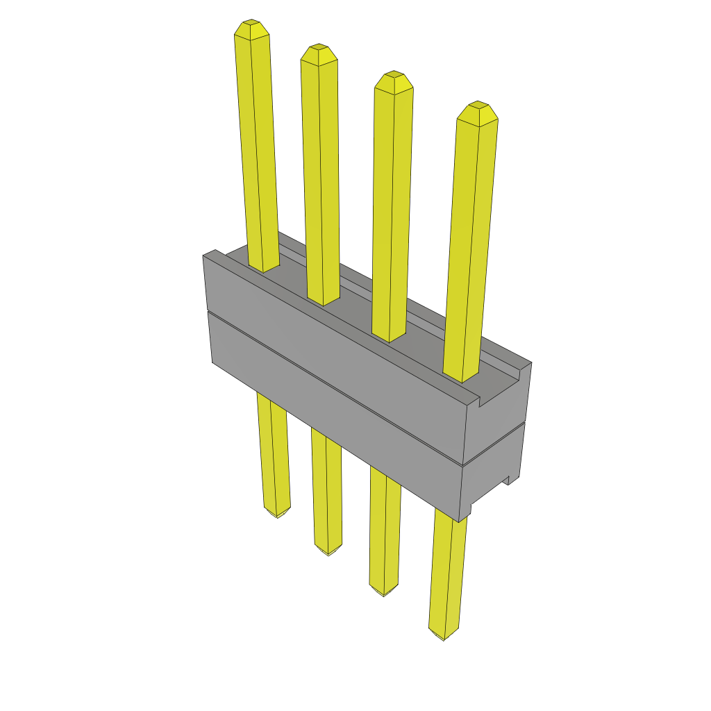 Samtec-TW-04-03-G-S-120-200 Steckverbinderleisten und Leiterplattenbuchsen Conn Board Stacker HDR 4 POS 2mm Solder ST Top Entry Thru-Hole Bulk