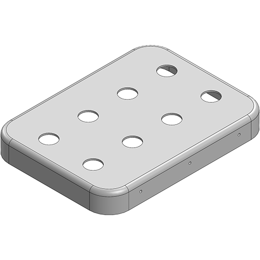 Masach Tech-MS323-30CP null 32.9 x 24.4 x 4mm Two-piece Drawn-Seamless RF Shield/EMI Shield COVER Perforated (CRS)