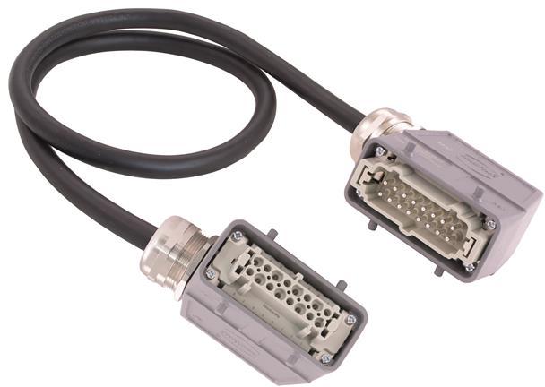 HARTING Technology Group-20871469002200 Cable Assembly Other Copper cable (round) Pre-assembled on both sides Cable length 2 m