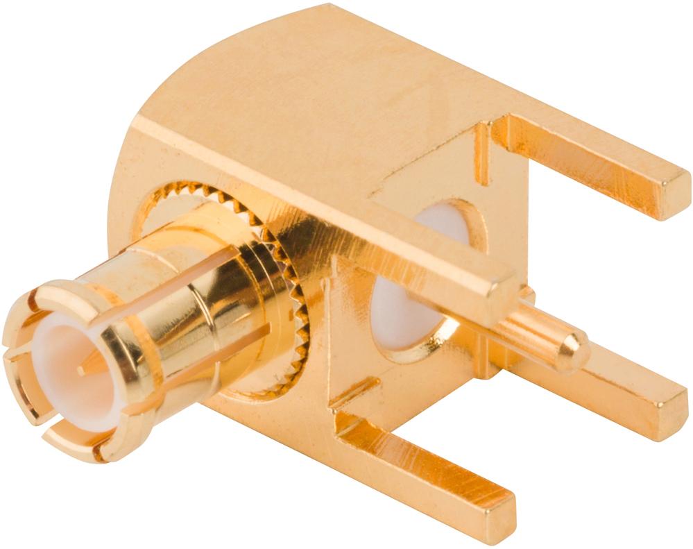 Amphenol RF-252155 Raccordement FR Conn MCX 0Hz to 2.5GHz 50Ohm Solder RA Thru-Hole PL Gold