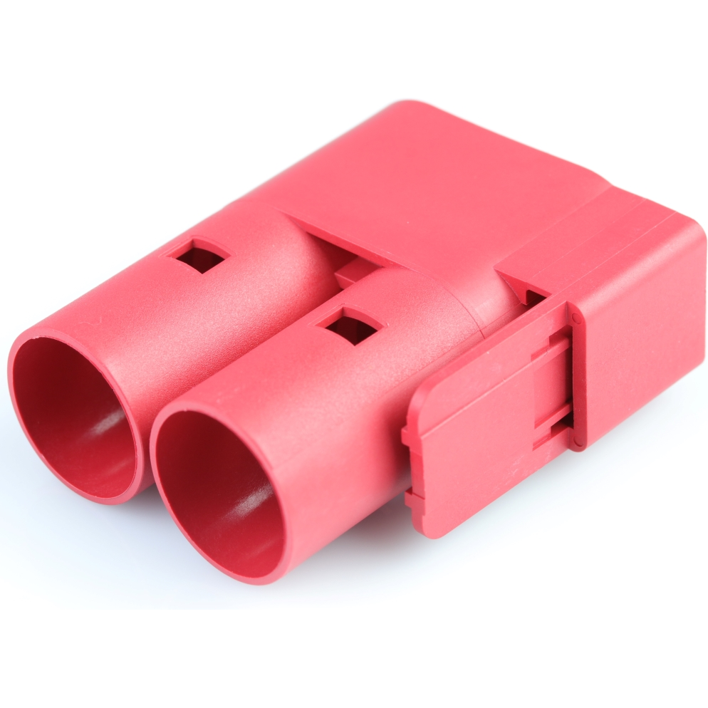 Molex-2119420002 Gaine de câblage de raccordement discret PowerWize 6.00mm, 2-circuit, Mechanical Keying Option A, Color Coded Red, Receptacle Housing, Bag