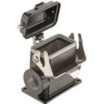 Surface Mount Housing 90° 10B Shell Size Powder Die Cast Aluminum Single Lock Han®