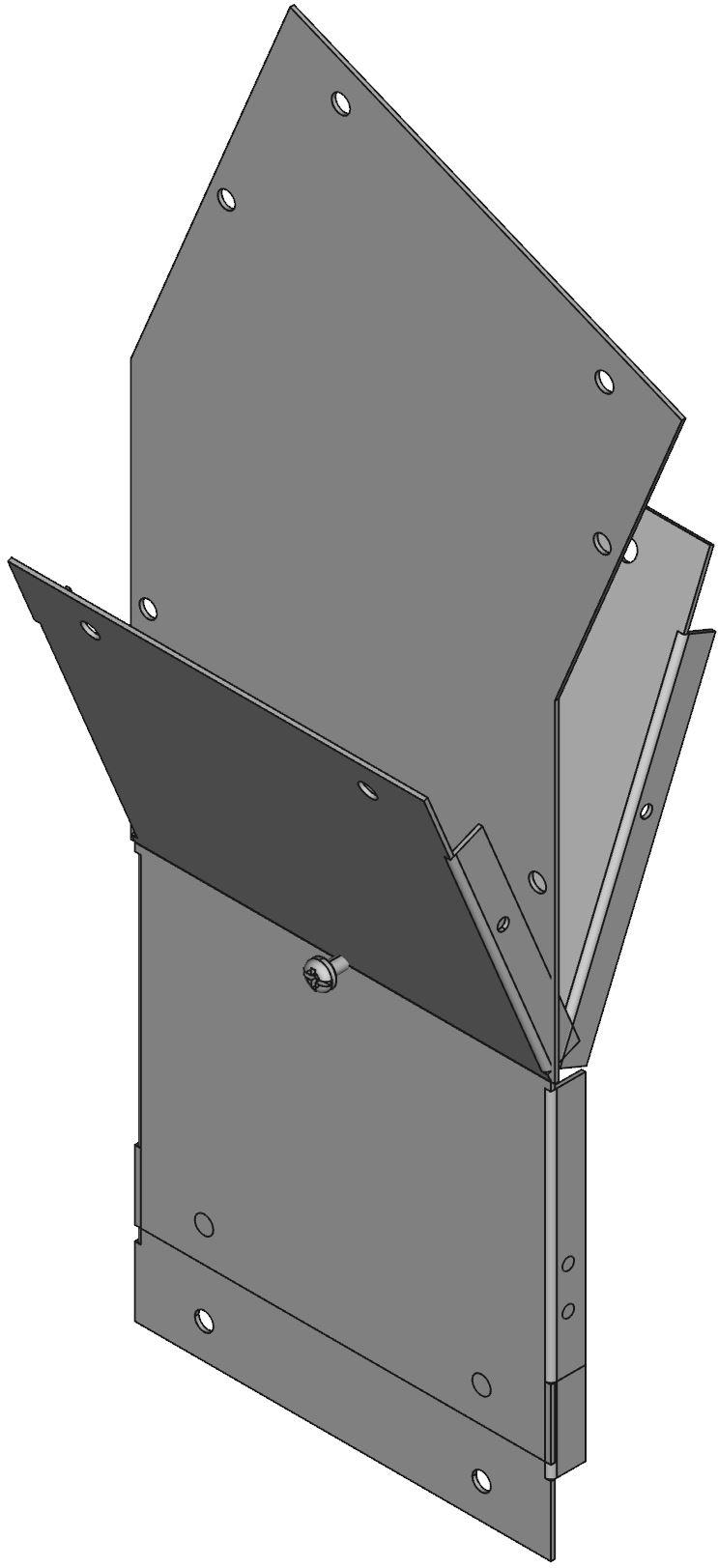 Hammond Manufacturing-CWEL622 Kabelzubehör Wiring Ducts 22.5° Elbow Square Screw Steel Gray