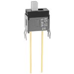 NKK Switches-AS11CB Schiebeschalter Switch Slide ON None OFF SPST Top Slide 0.1A 28VAC 28VDC 0.4VA 50000Cycles PC Pins Bracket Mount/Through Hole