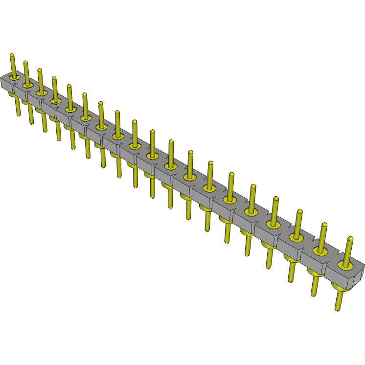 Samtec-BBL-119-T-F Piastre connettori e prese PCB Conn Unshrouded Header HDR 19 POS 2.54mm Solder ST Top Entry Thru-Hole Tube