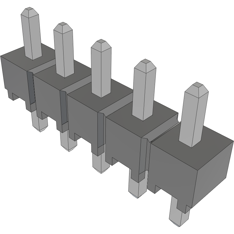 Samtec-HTSW-105-06-T-S Steckverbinderleisten und Leiterplattenbuchsen Conn Unshrouded Header HDR 5 POS 2.54mm Solder ST Top Entry Thru-Hole Bulk