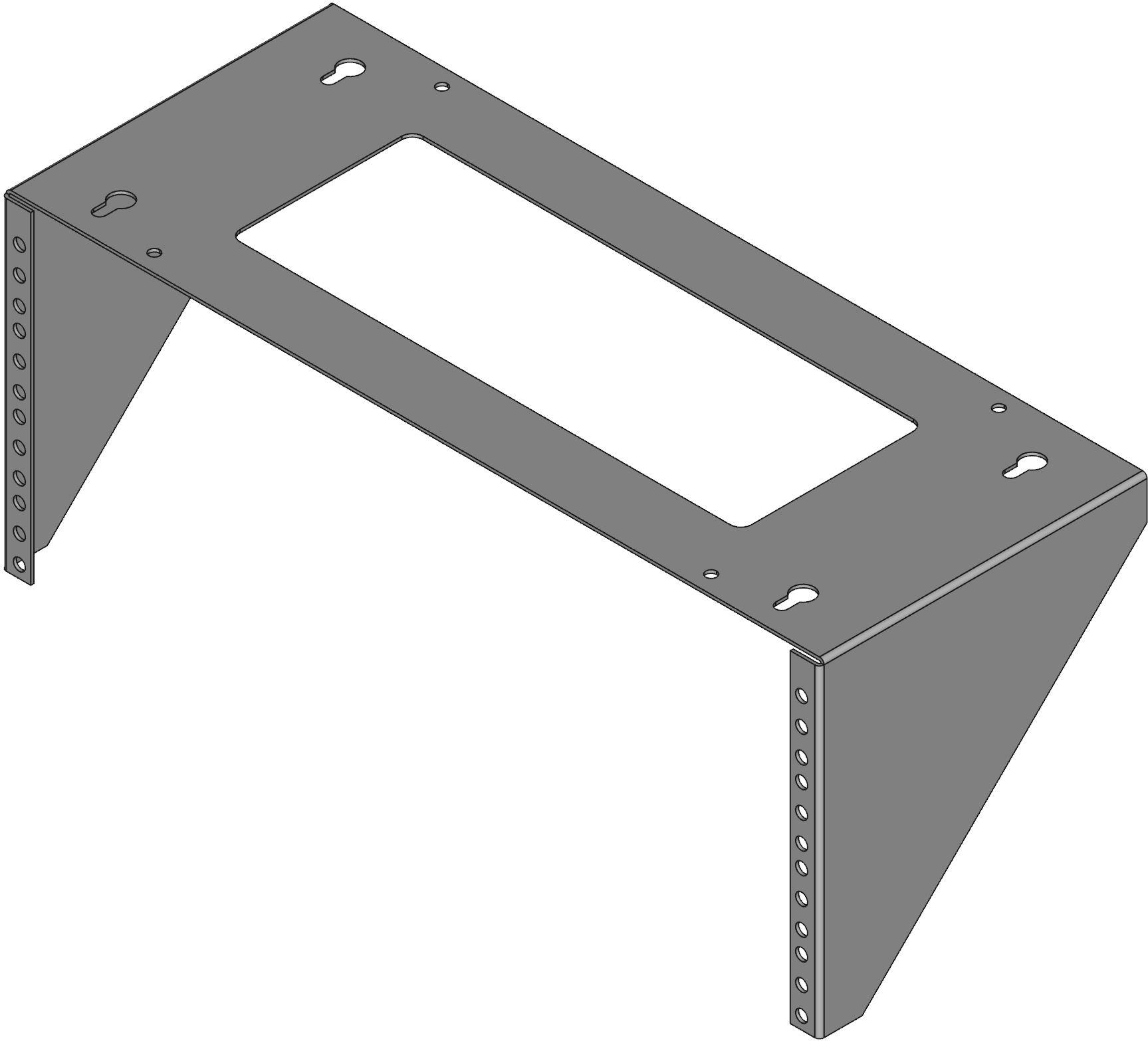 Hammond Manufacturing-VPB194UBK null Heavy Duty Vertical Wall Bracket, Black Color, 487mm Product Length, 195mm Product Depth, 195mm Product Height