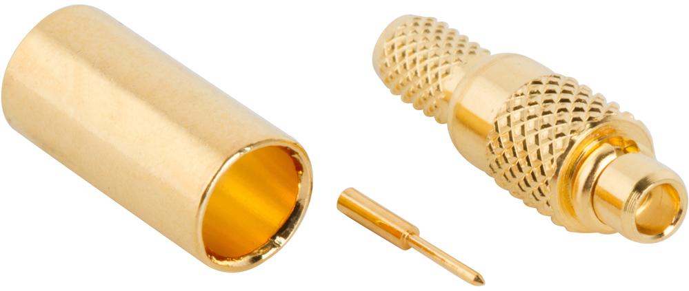 Amphenol RF-262110 Connettore RF Conn MMCX 0Hz to 6GHz 50Ohm Crimp ST Cable Mount PL Gold