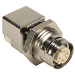 Conn M12 Circular SKT 4 POS Solder RA Thru-Hole 4 Terminal 1 Port