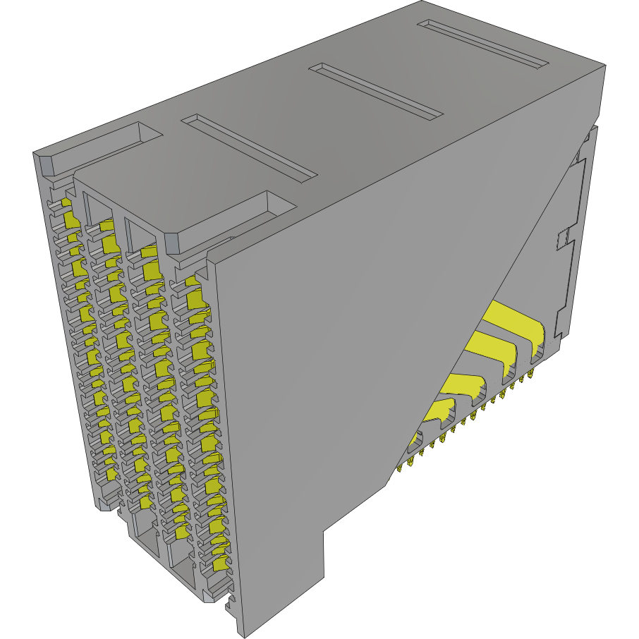 Samtec-EBTF-6-08-2.0-S-RA-1 Face arrière de raccordement Conn Backplane RCP 96 POS 2mm Press Fit RA Thru-Hole ExaMAX® Tray
