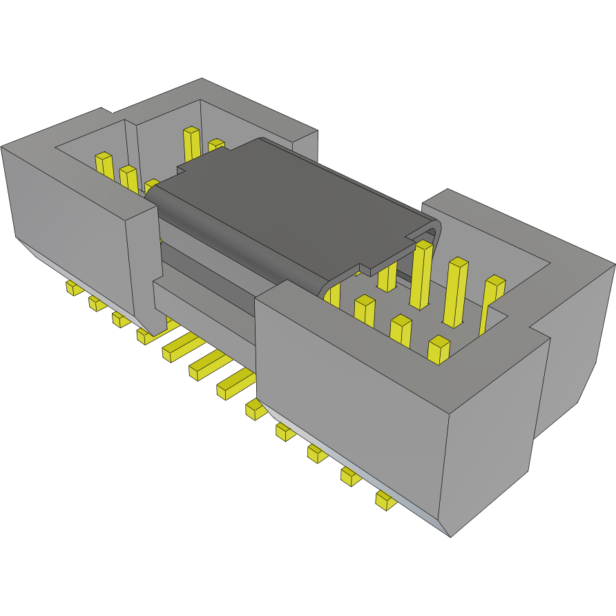 Samtec-BKT-123-01-L-V-S-A-P-TR 连接器插头及 PCB 插座 Conn Shrouded Header HDR 23 POS 1mm Solder ST SMD TIGER CLAW™ T/R