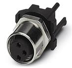 PHOENIX CONTACT-1524776 Sensor Accessories Sensor/actuator flush-type socket, 3-pos., M8, rear/screw mounting with M8 thread, polarity protection, with straight solder connection, model with 6 mm long terminal pins