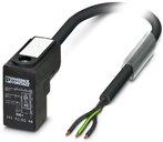 PHOENIX CONTACT-1435700 Assemblaggio cavo Altro Sensor/Actuator cable, 3-position, PUR, halogen-free, Black-gray RAL7021, Free conductor end, on Valve plug C (9,4 mm), with 1 LED,connected with Z diode, Cable length: 5 m