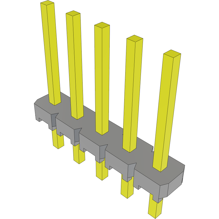 Samtec-MTLW-105-24-L-S-310 Cabezales del conector y receptáculos PCB Conn Unshrouded Header HDR 5 POS 2.54mm Solder ST Top Entry Thru-Hole Bulk