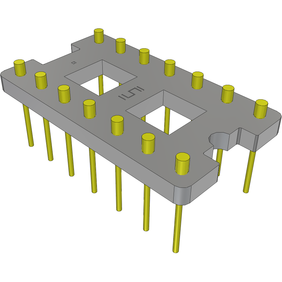 Samtec-APO-314-G-J Connector Socket Conn DIP Adapter HDR 14 POS 2.54mm ST Thru-Hole Tube