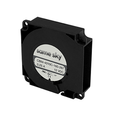 Same Sky (formerly CUI Devices)-CBM-4020B-145-305-22 Gebläse und Lüfter DC Blower Centrifugal Ball Bearing 12V 10.8V to 13.2V 1.99CFM 30.5dB 39.5 X 39.5 X 10mm PWM/Tachometer