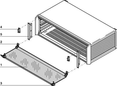 Schroff GmbH-24576083 Productos, misceláneos Front Hood 3 U From Acrylic Glass, Hinged, Removable