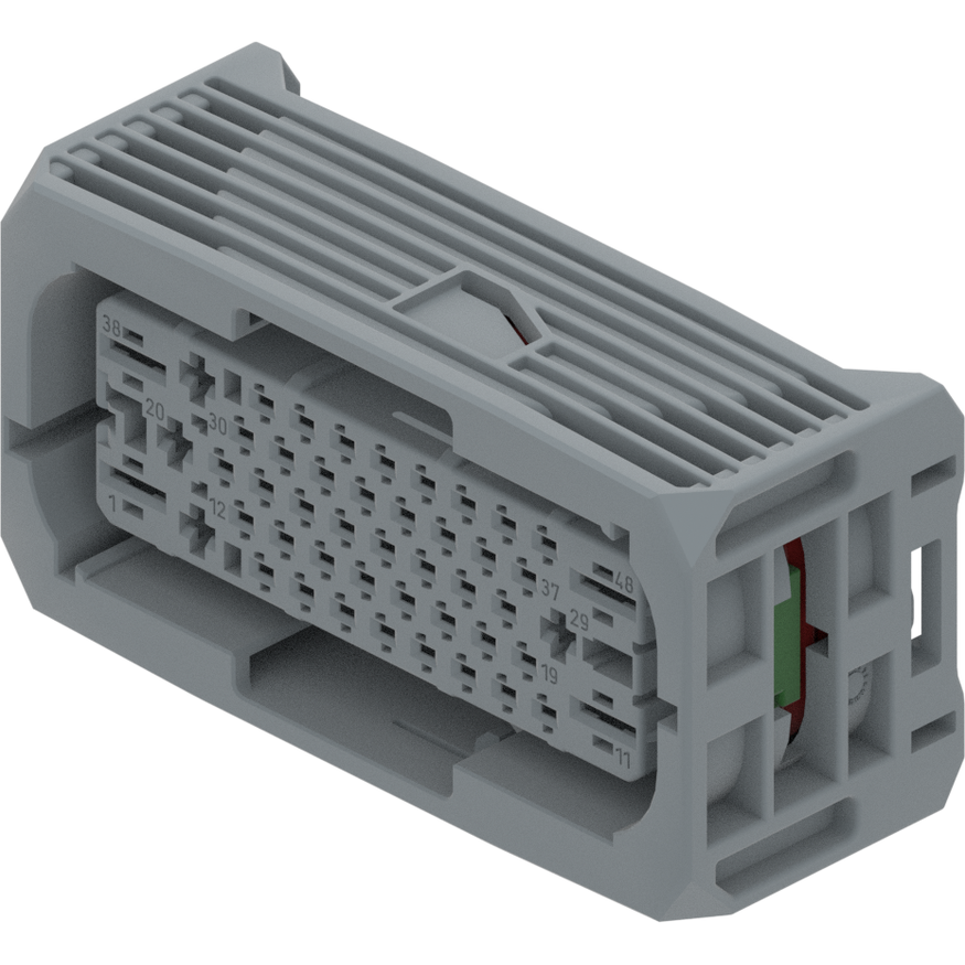 Delphi-15509587 分立接线罩连接器 Conn Housing F 48 POS Crimp ST Cable Mount Gray