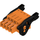 Weidmuller-1531230000 Steckverbinder, Klemmenblöcke PCB plug-in connector, female plug, 3.50 mm, Number of poles 4, 180Deg, Tension-clamp connection, Clamping range, max. 1.5 mm2, Box