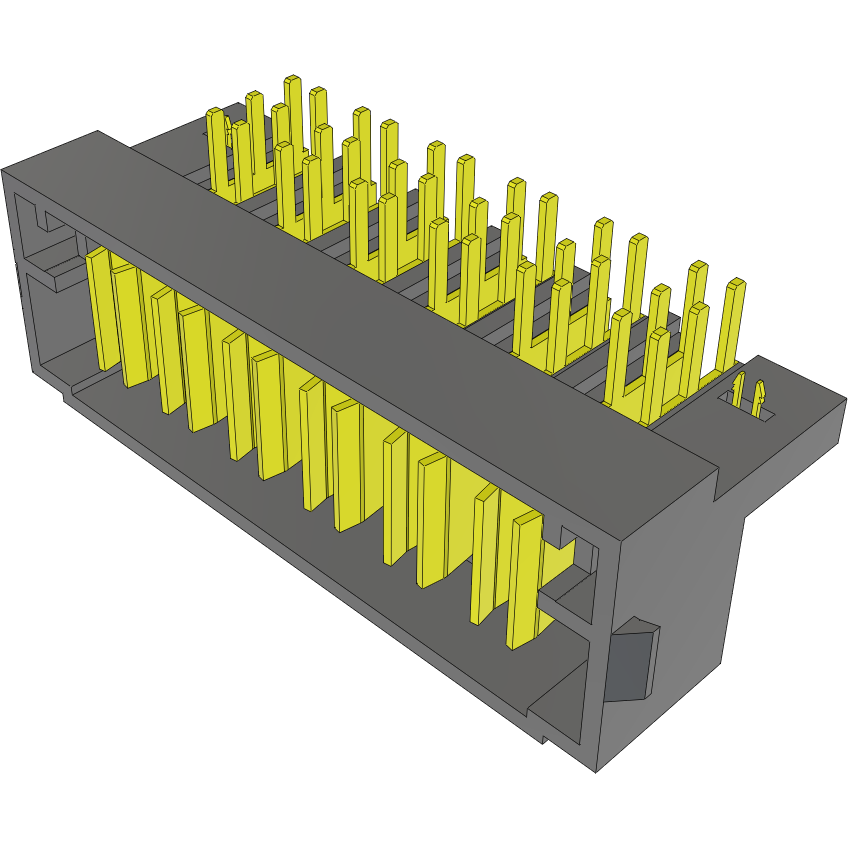 Samtec-MPT-06-01-03-L-RA-LC Steckverbinderleisten und Leiterplattenbuchsen Conn Terminal Strip M 6Power POS 1.88mm/3.12mm Solder RA Side Entry Thru-Hole PowerStrip™ Tray