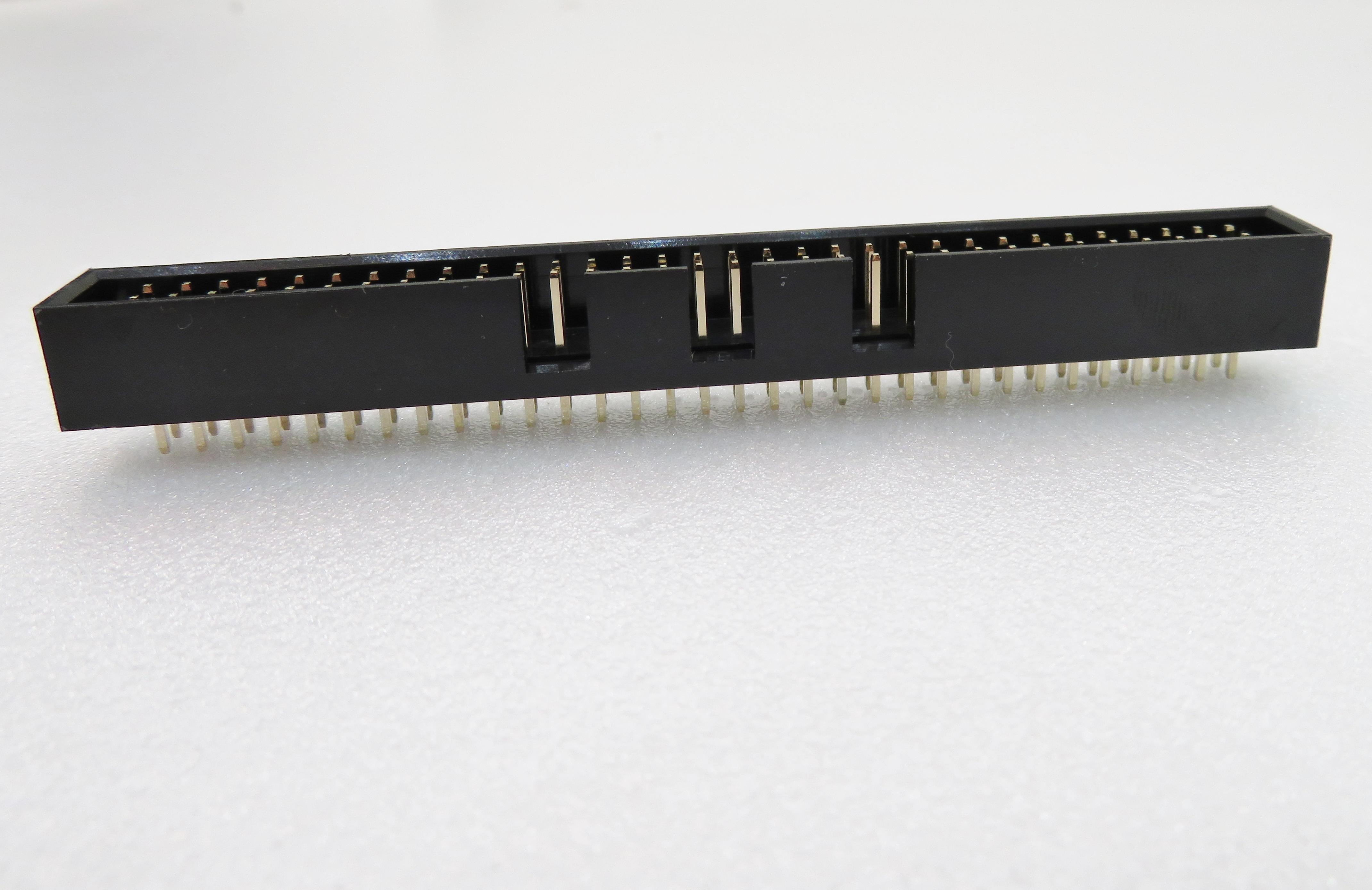 ADAM TECH-2BHR-64-VUA 连接器插头及 PCB 插座 Conn Shrouded Header (4 Sides) HDR 64 POS 2mm Solder ST Thru-Hole Tray