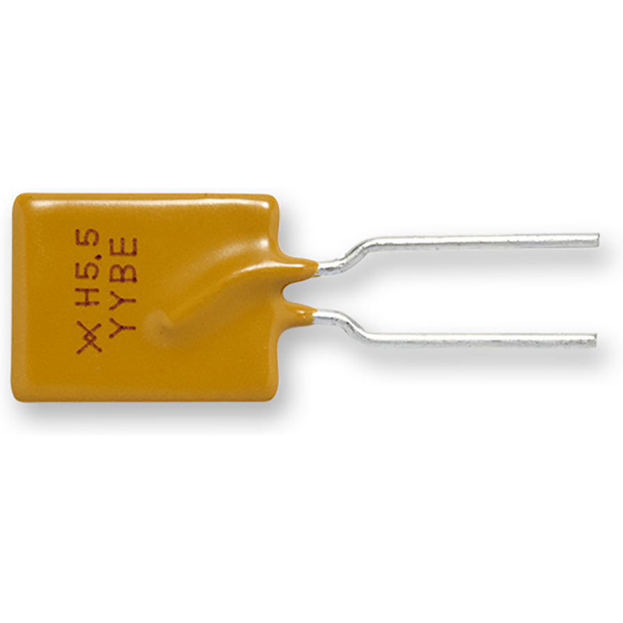 Littelfuse-RHEF550 PTC 可自复保险丝 PTC Resettable Fuse 5.5A(hold) 10A(trip) 16VDC 100A 3.5W 6s 0.015Ohm Radial 11.2 X 3 X 18.9mm Bag