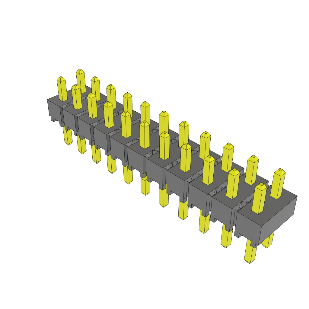 Samtec-HTSW-111-05-G-D-LL Connector Headers and PCB Receptacles Conn Unshrouded Header HDR 22 POS 2.54mm Solder ST Top Entry Thru-Hole Bulk