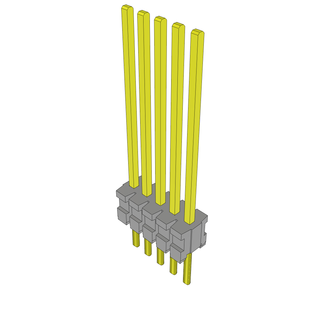 Samtec-TMS-105-58-G-S 连接器插头及 PCB 插座 Conn Unshrouded Header HDR 5 POS 1.27mm Solder ST Top Entry Thru-Hole Bulk