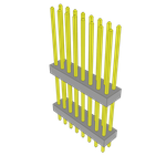 Conn Board Stacker HDR 16 POS 2mm Solder ST Top Entry Thru-Hole Bulk