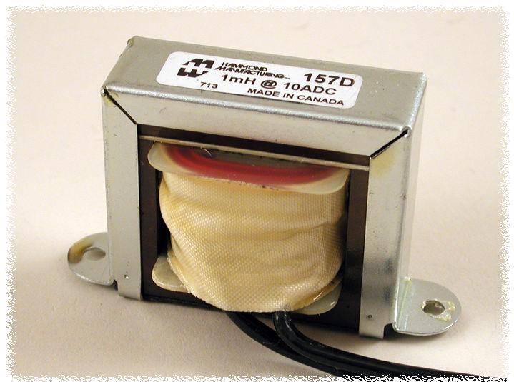 Hammond Manufacturing-157D Inducteur plombé Filter Choke 1000uH 15% 10A 0.038Ohm DCR Solder Lug