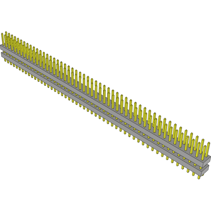 Samtec-TW-50-03-G-D-220-095 Connector Headers and PCB Receptacles Conn Board Stacker HDR 100 POS 2mm Solder ST Top Entry Thru-Hole Bulk
