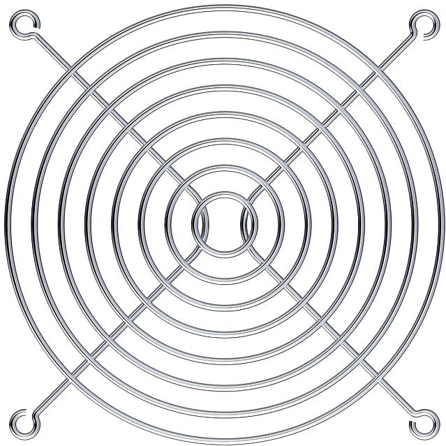 GardTec-SC120-W2 Thermal Management Accessories Thrml Mgmt Access Fan Guard 120mm Nickel Chrome C1008 Steel