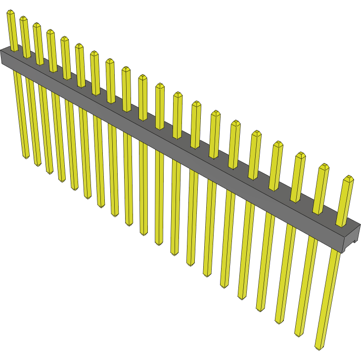 Samtec-MTMM-120-13-G-S-165 Piastre connettori e prese PCB Conn Unshrouded Header HDR 20 POS 2mm Solder ST Top Entry Thru-Hole Bulk