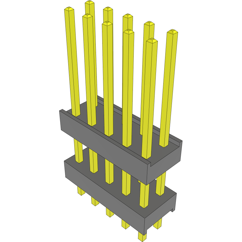 Samtec-DW-05-11-FM-D-375 Steckverbinderleisten und Leiterplattenbuchsen Conn Board Stacker HDR 10 POS 2.54mm Solder ST Top Entry Thru-Hole Bulk