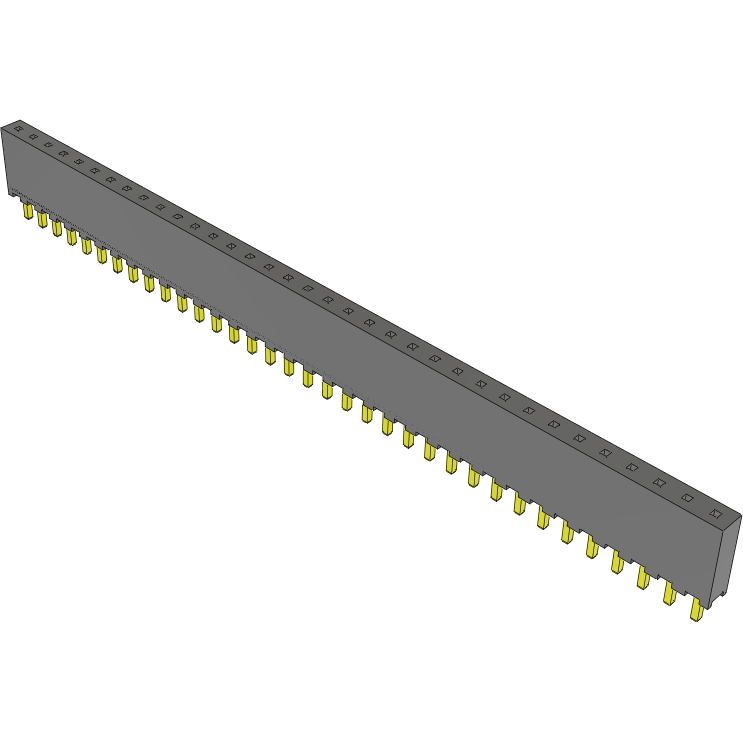 Samtec-SQT-135-01-L-S Steckverbinderleisten und Leiterplattenbuchsen Conn Socket Strip SKT 35 POS 2mm Solder ST Top Entry Thru-Hole Tube