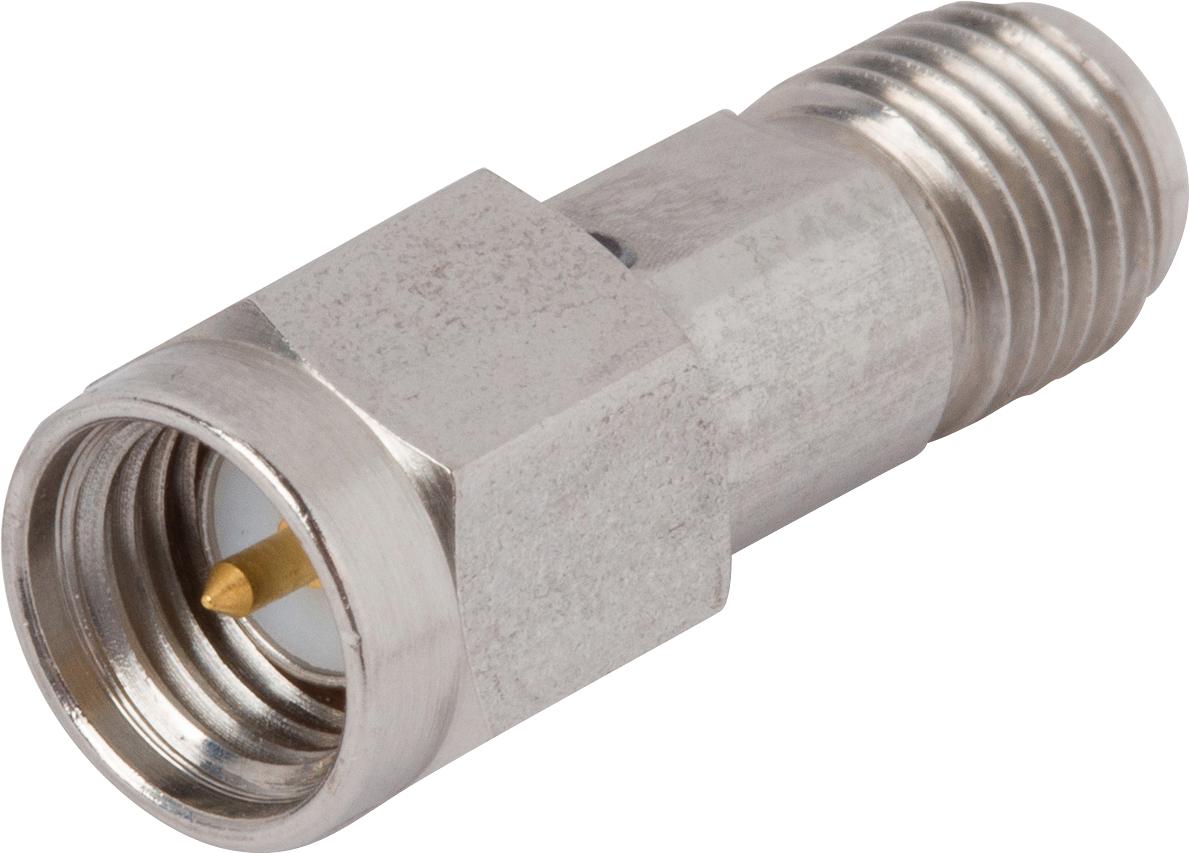 Amphenol SV Microwave-SF1115-6007 RF-Steckverbinder Conn SVK-SMA Adapter 0Hz to 26.5GHz 50Ohm ST PL/RCP Gold Over Nickel Tray