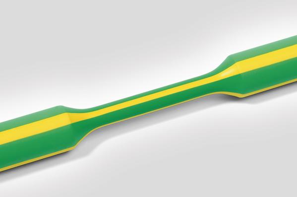 HellermannTyton-319-01207 Thermo-rétraction Heat Shrink Tubing ST Polyolefin Green/Yellow Thin Bag